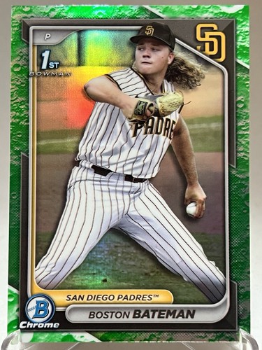2024 Boston Bateman Bowman Draft Chrome Lunar Glow Refractor Padres