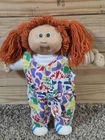 ​Vintage 1985 Cabbage Patch Kids Doll Coleco Red Hair Green Eyes Blue Signature