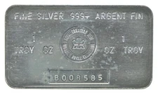 1 Troy Oz Silver Bar Royal Canadian Mint Vintage RCM