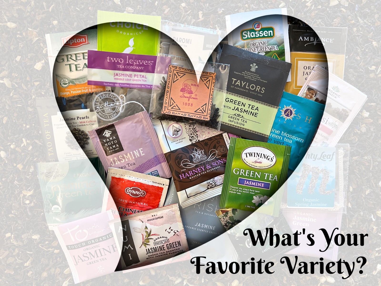 Jasmine Tea Bag Sampler Variety Pack - 24 Single-Serve Varieties - 24 Brands