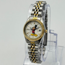 Women's DISNEY Mickey Mouse 75 Years Two-Tone Bracelet Watch Fluted Bezel MU1016