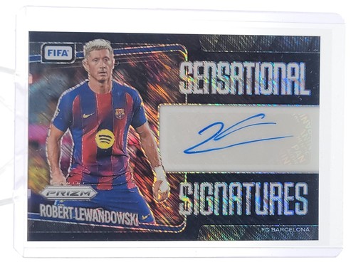 ROBERT LEWANDOWSKI 2025-26 PRIZM FIFA SENSATIONAL BLACK SHIMMER AUTO 1/1 Q7965