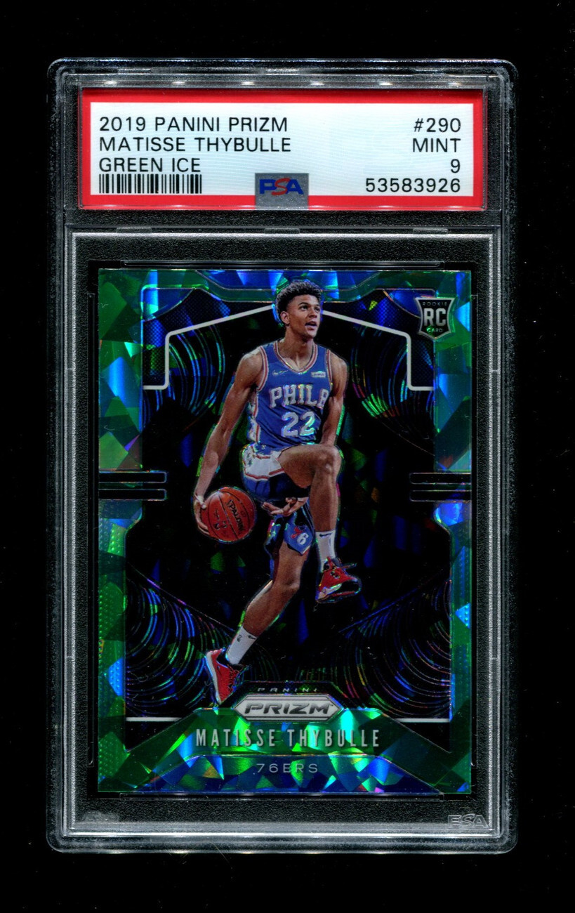 2019 MATISSE THYBULLE PRIZM #290 GREEN ICE PSA 9