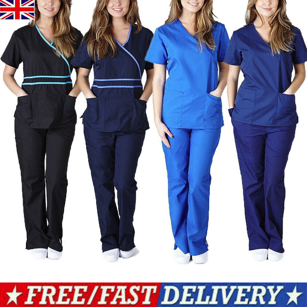 Female Scrubs Set Breathable Hospital Medical Uniform Doctor