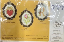 Vintage Sweetheart Brooch Cross Stitch Heart With Frame Creative Circle 0777