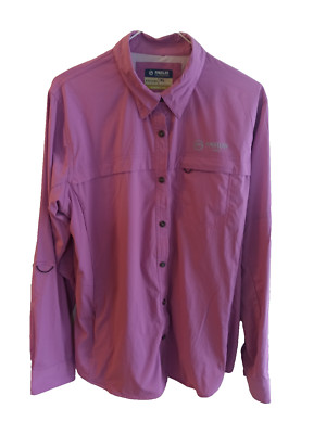 Magellan Fish Gear Women's XL Vented Fishing Shirt Pink Purple Pro Outdoor Hike