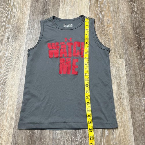 UNDER ARMOUR Heat Gear Graphic Print Gray Pullover Tank Tops Boy's Size Medium - Picture 7 of 8