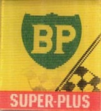 BP Super Plus Gasoline + Checkered Racing Flag 1960's VARI-VUE Motion Lenticular