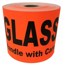 4x6 Glass Handle with Care Labels Red Shipping Pallet Stickers 2 RLS of 200 EA