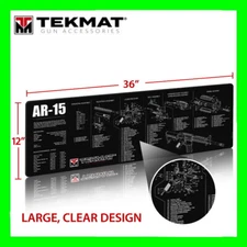 TekMat Universal Gun Cleaning Bench Mat, Black for firearms & other uses 12"x36"