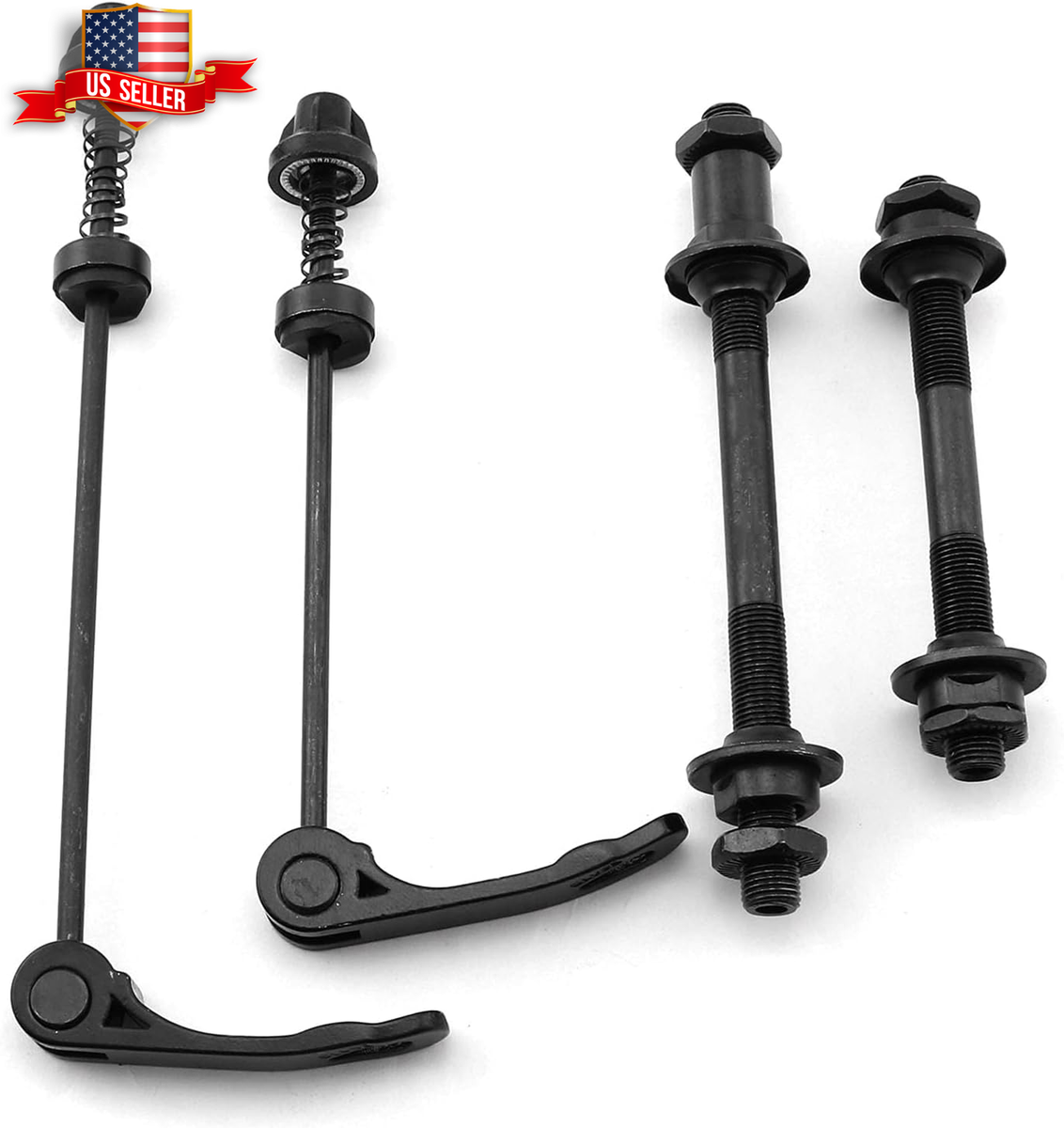Quick Release Front Rear Bicycle Axle Skewer Set For Mtb Bmx Bike