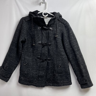 CB Established 1962 Womens Medium Jacket Black Heathered  Full Zip Hooded