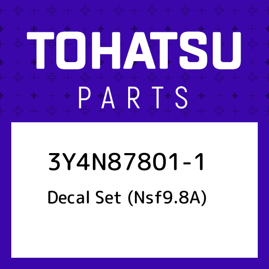 3Y4N87801-1 Tohatsu Decal set (nsf9.8a) 3Y4N878011, New Genuine