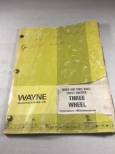 Wayne Series 900 Three Wheel Sweeper Operators & Maintenance Manual