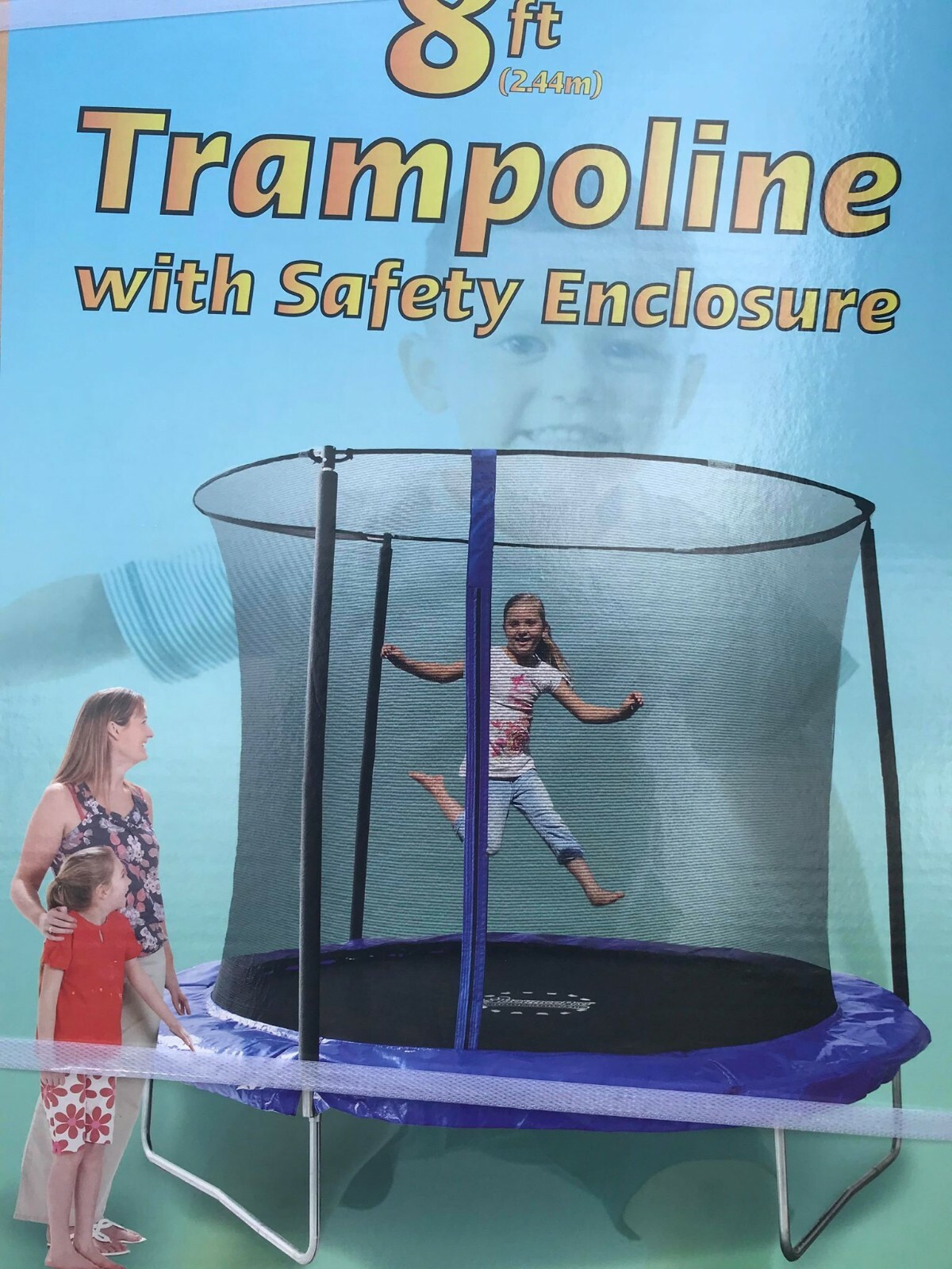 SPORTSPOWER 8ft Trampoline With Enclosure eBay