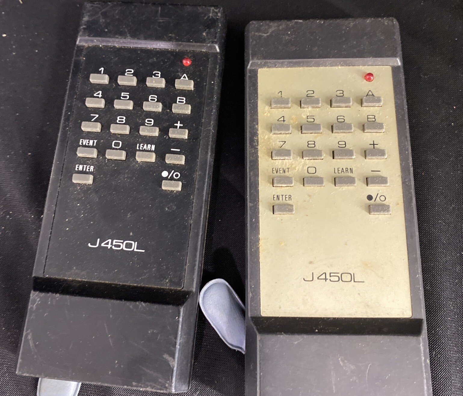 Television Remotes J450L For Parts Vintage Lot Of 2