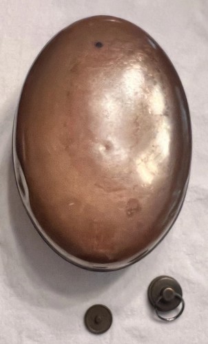 Raro antico scaldaletto tedesco primi '900 "Rein Kupfer" Bettbottle rame! - Foto 6 di 24