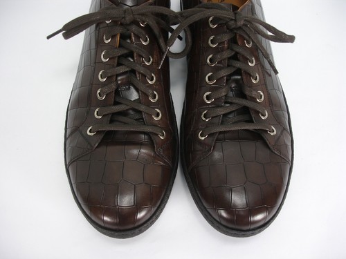MAGNANNI SAKS FIFTH AVENUE CROC EMBOSSED LEATHER LACE UP CASUAL SHOES MEN'S 11 M - Picture 5 of 12