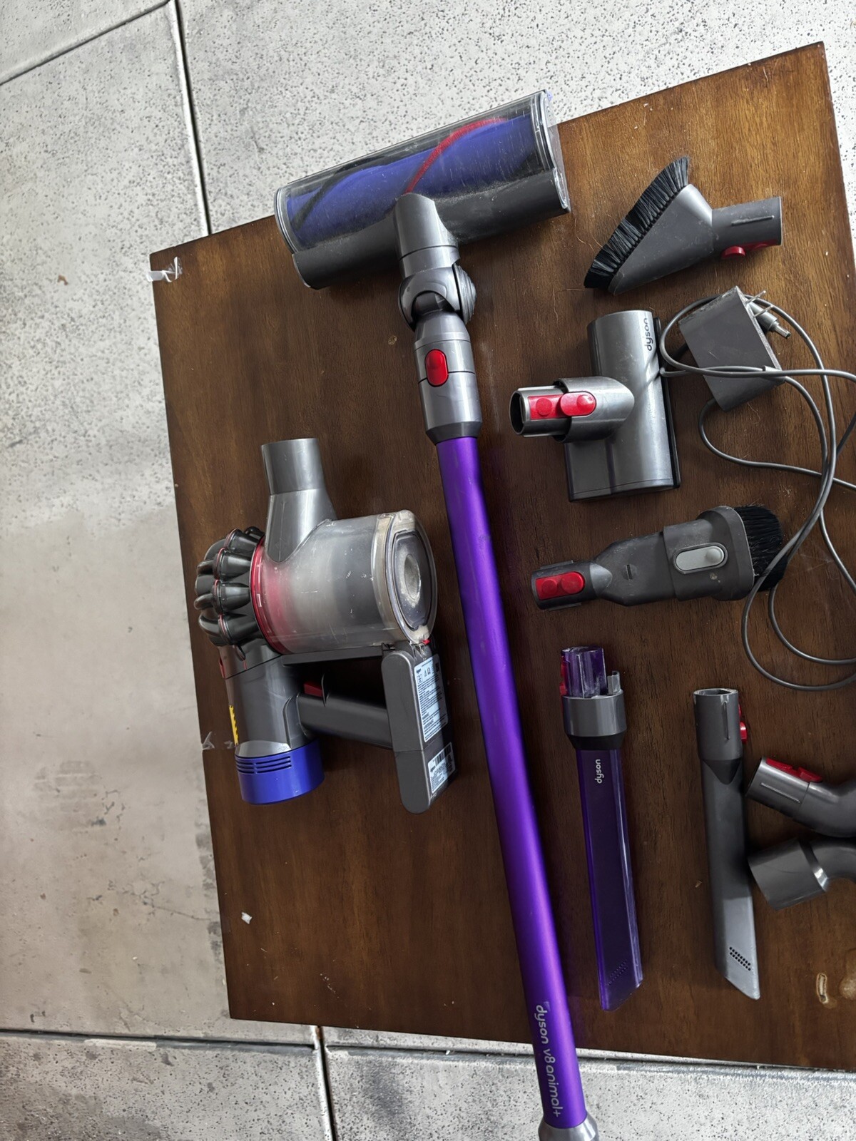 Dyson Cyclone V8 Animal + Plus Cordless Stick Vacuum Cleaner Accessories Purple