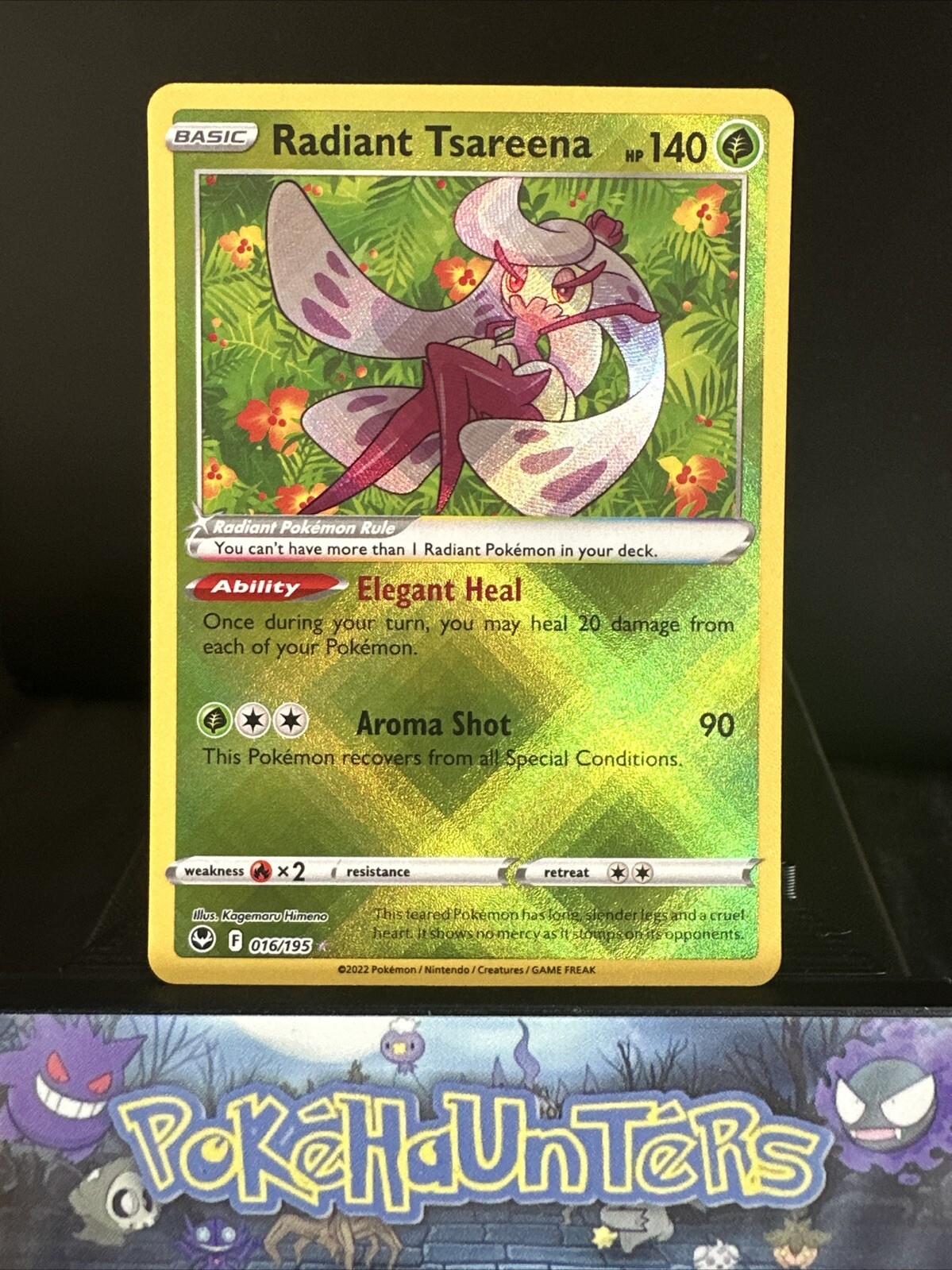 Pokemon Card Radiant Tsareena 016/195 Shiny Holo Rare Silver Tempest NM