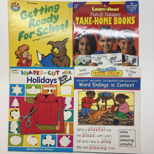 Vintage Preschool-K Bundle Teachers Resource 9 Books and Activity Books Crafts - Picture 2 of 8