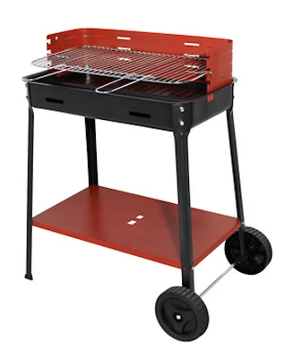 FERRAMENTA-UTENSILI Barbecue a carbone carbonella 503R cm 50x35x80 h in acciaio con ruote