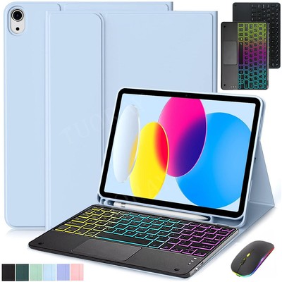 QWERTZ Touchpad Tastatur & Maus Hülle für iPad 11/10/9/8/7th Air M3 6 5 4 Pro 11