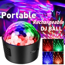 Mini Disco Lights Magic Ball Light Sound Activated Multi-Color Battery Operated