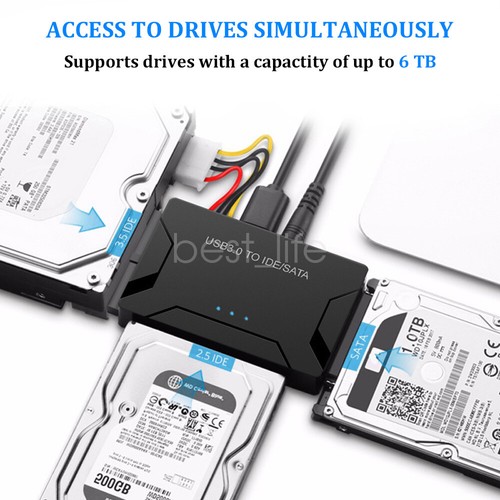 USB 3.0 zu IDE & SATA Konverter Externe Festplatte Adapter Kit 2,5"/3,5" Kabel - Bild 3 von 21