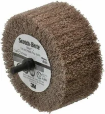 3M 3" Diam x 1-3/8" Face Width, Medium Aluminum Oxide Nonwoven Mounted Flap W...