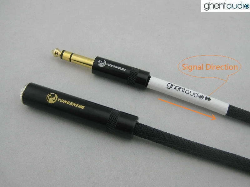 D13 (0.3m 1ft) --- 6.35mm Stereo TRS Male to Female HIFI Audio Extension Cable - Image 3 of 3