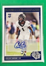 2024 PANINI SCORE FOOTBALL BASE SET AUTOGRAPH CAELEN CARSON RC - COWBOYS - #368