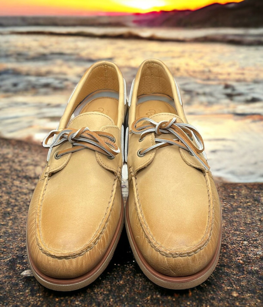 Sperry Gold Cup Burnished Honey Leather Boat Deck Shoes Mens Sperry Gold Cup Burnished Honey Leather Boat Deck Shoes Mens