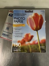 70 Sheets 8.5x11 KIRKLAND Professional Glossy Inkjet Photo Paper 69 lb 10.4 mil