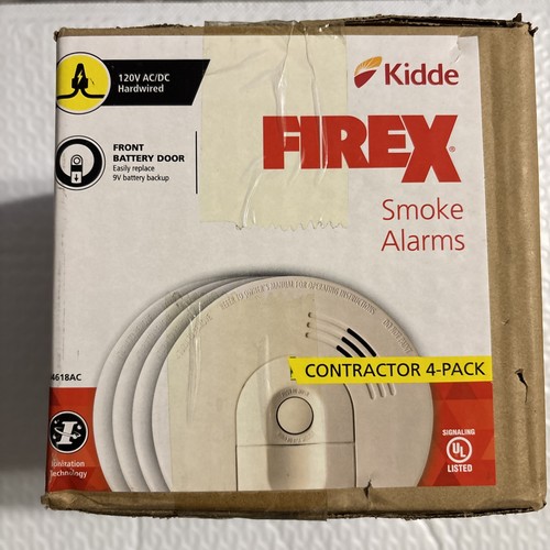 Kidde FireX 4-Pack Smoke Alarms (Hardwired With Battery Backup) | eBay