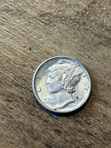 1944S Mercury Dime AU+