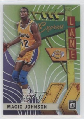 2019 Donruss Optic Express Lane Lime Green Prizm /149 Magic Johnson #20 HOF e6p