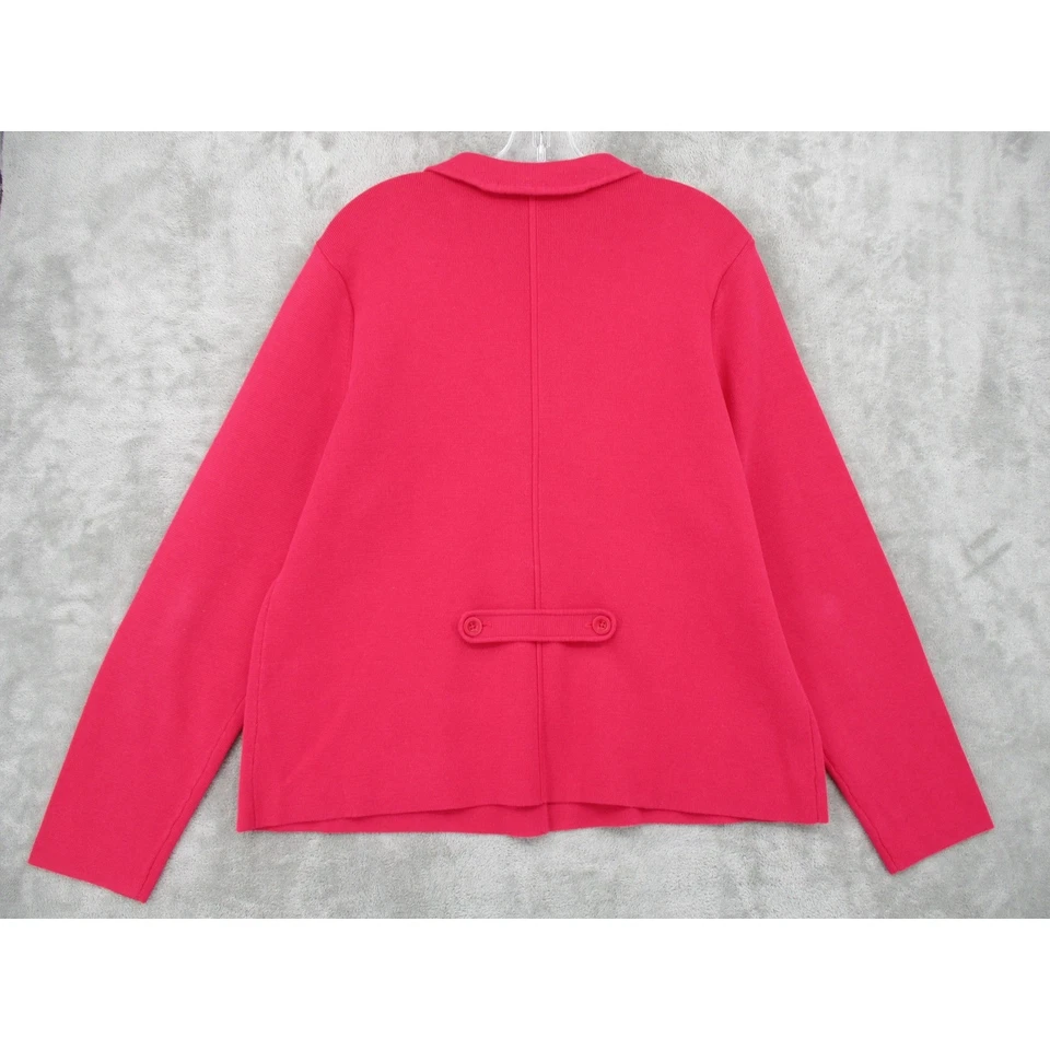 Suéter Talbots XL Cárdigan Botón Chaqueta Bolsillos Grueso Tejido Oficina Carrera Rosa Foto 4 de 4