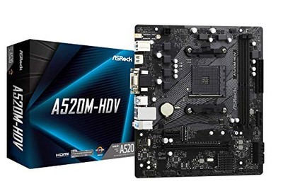 ASRock A520M-HDV Micro ATX Motherboard AMD A520 Socket AM4