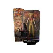 DC Comics HARLEY QUINN 7.5” Figure w/Display Stand Bendyfigs Noble Collection