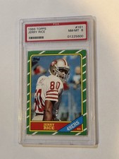 1986 Topps - Jerry Rice #161, PSA 8