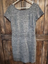 Banana Republic Gray Short Sleeve Low Back Knee Length Dress Women's Size 6