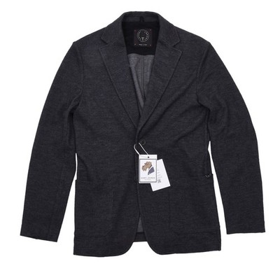 TONELLO T Jacket Jersey Sakko Grau Gr. S Ungefüttert Made in Italy