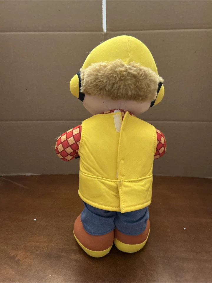 2001 Bob The Builder 12" inch Talking Jack Hammer Toy Plush Hasbro Works - Image 3 of 4