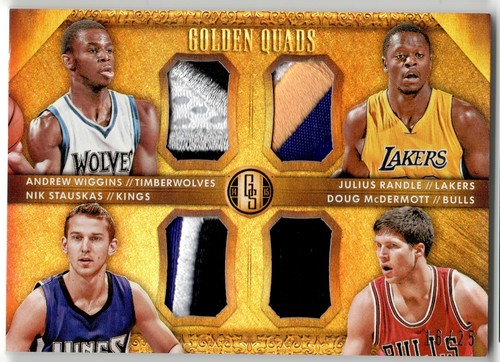 2014-15 Gold Standard #19 Andrew Wiggins / Julius Randle Quads /25 sellerRR - Picture 1 of 2