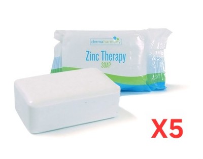 Five Pack - 2% Pyrithione Zinc (ZNP) Bar Soap - DermaHarmony 4 oz (Made in USA)