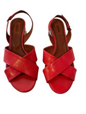 Missing Vintage Red Leather Sling back Sandal...