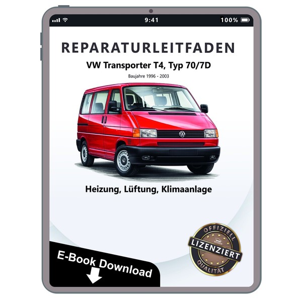 VW Transporter T4 96-03 Heizung BelüFtung Klimaanlage Reparaturhandbuch Download-image