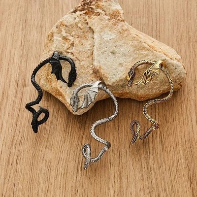 Boucles d'oreilles dragon fantaisie anime cosplay boucles d'oreilles bijoux... - Photo 1/4