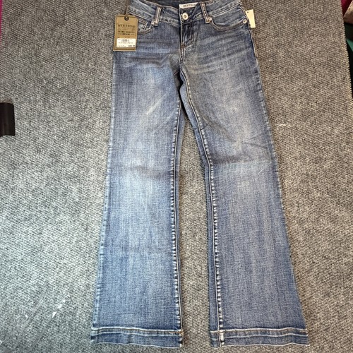 Stetson, NWT Women Stetson 214 City Trouser Denim Jenas Size 0 Regular Cowgirl Boot Cut